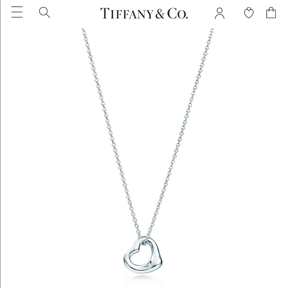 Tiffany and Co Mini Silver Heart Necklace